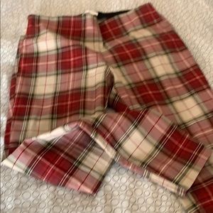 Holiday Plaid Stretch Trousers H&M